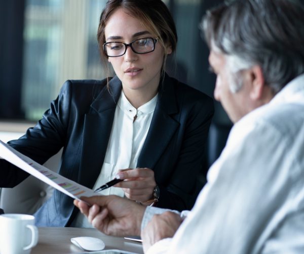 Business people discussion advisor concept